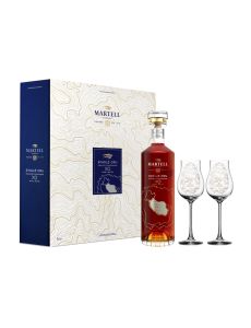 MARTELL SINGLE CRU XO GRANDECHAMPAGNE 70CL W/ GLASSES